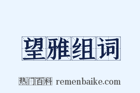 望雅组词是什么意思的图片